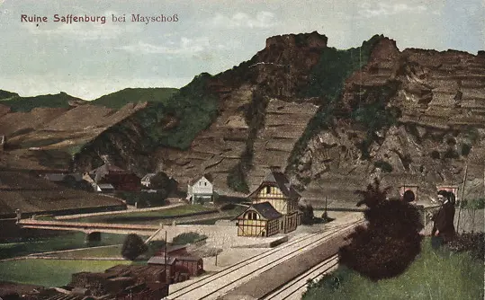 Historische Ansicht des Bahnhofs Mayschoß