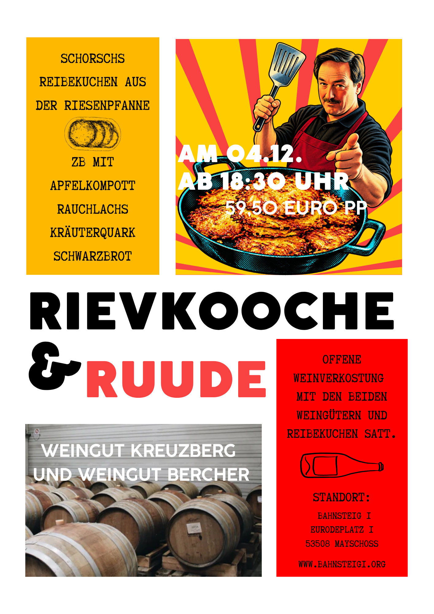 Veranstaltungsbild zu Rievkooche & Ruude | Weingüter Kreuzberg & Bercher